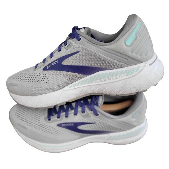 Brooks Adrenaline GTS 22 Running Shoes Grey, Purple, and Mint Colorway 9.5 W - Picture 6 of 10
